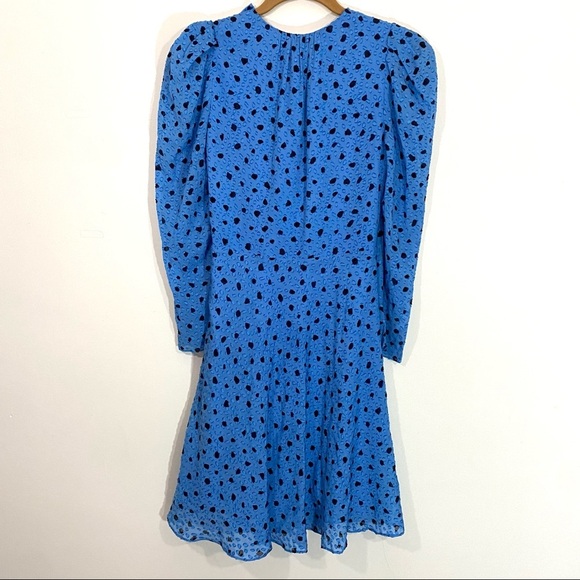Rebecca Taylor Nova Dot Clip Silk Wrap Dress 0 - Picture 6 of 11